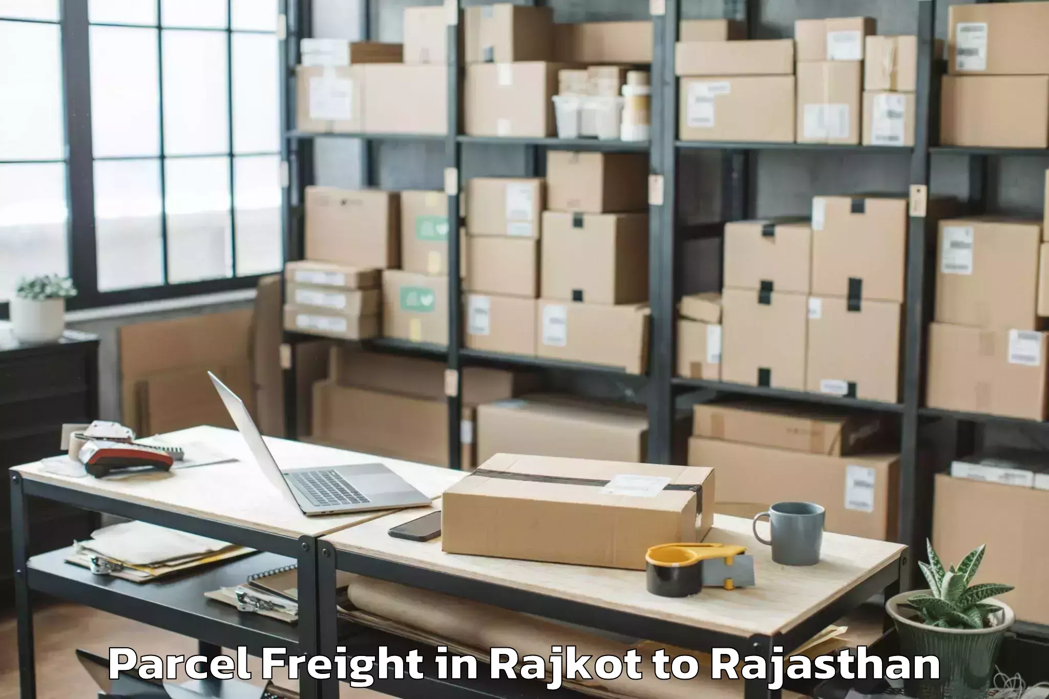 Affordable Rajkot to Gangapur Bhilwara Parcel Freight